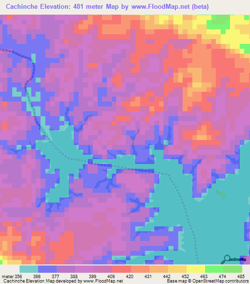 Cachinche,Venezuela Elevation Map
