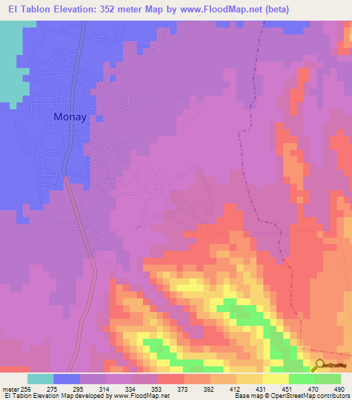 El Tablon,Venezuela Elevation Map