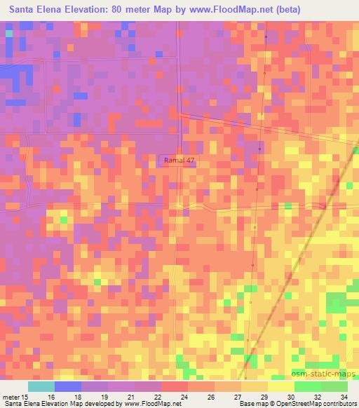 Santa Elena,Venezuela Elevation Map