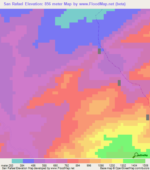 San Rafael,Venezuela Elevation Map