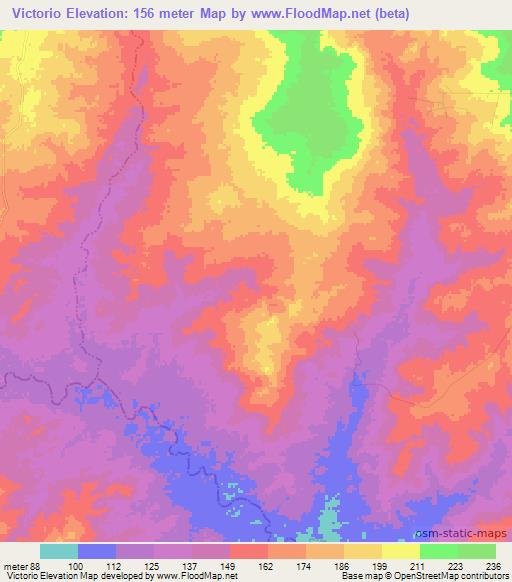Victorio,Venezuela Elevation Map