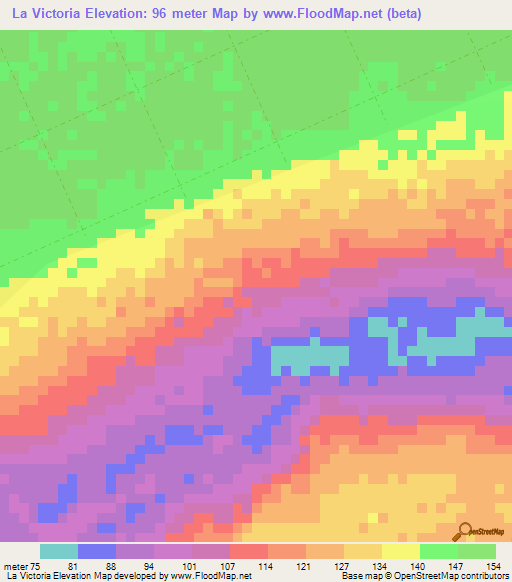 La Victoria,Venezuela Elevation Map