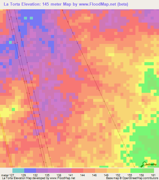 La Torta,Venezuela Elevation Map