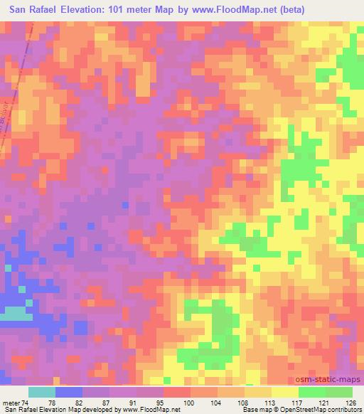 San Rafael,Venezuela Elevation Map