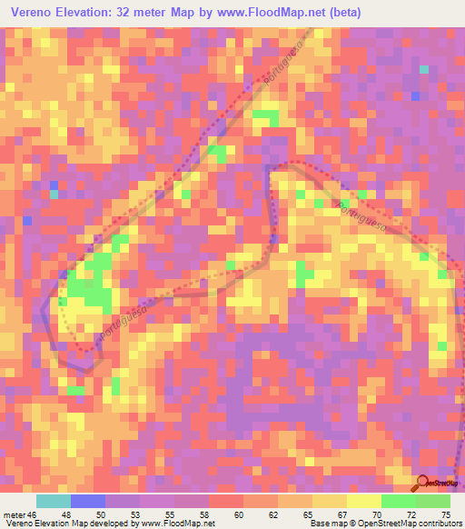 Vereno,Venezuela Elevation Map