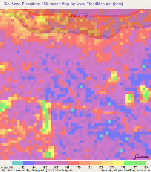 Rio Seco,Venezuela Elevation Map