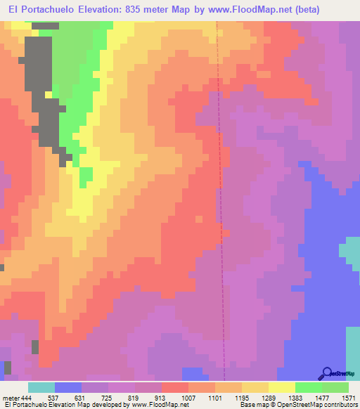 El Portachuelo,Venezuela Elevation Map