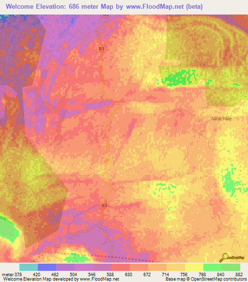Welcome,Jamaica Elevation Map