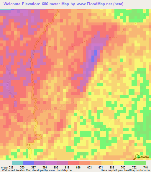 Welcome,Jamaica Elevation Map