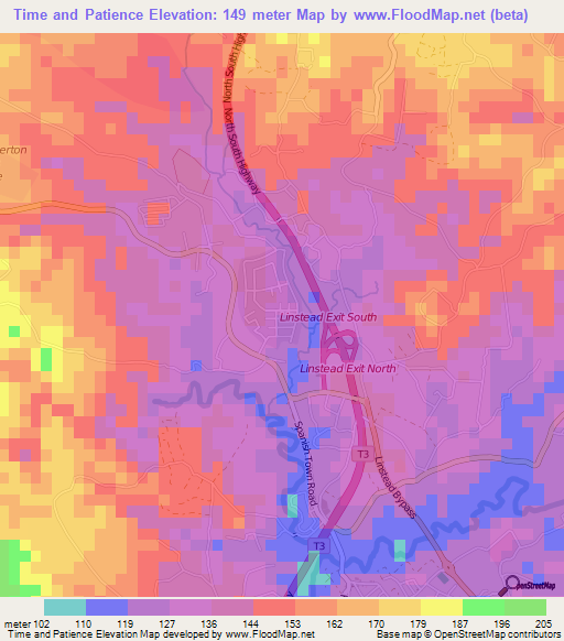 Time and Patience,Jamaica Elevation Map
