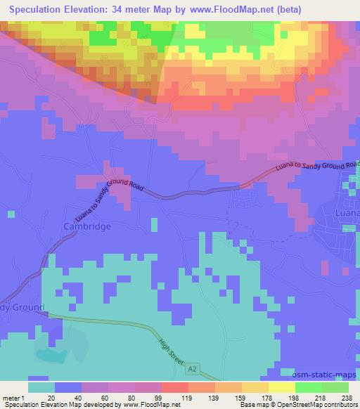 Speculation,Jamaica Elevation Map