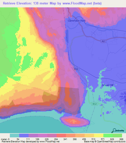 Retrieve,Jamaica Elevation Map