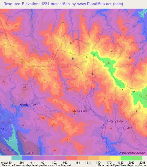 Resource,Jamaica Elevation Map
