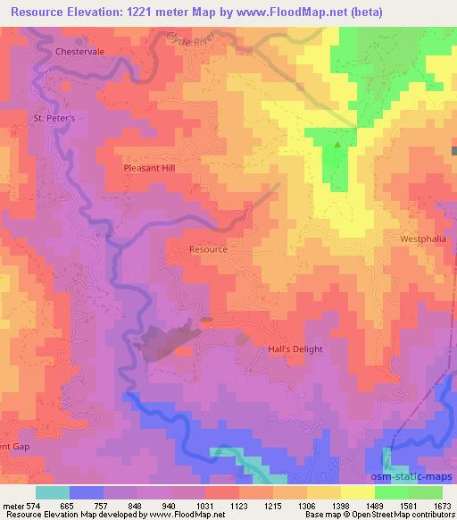 Resource,Jamaica Elevation Map