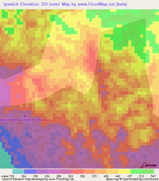 Ipswich,Jamaica Elevation Map