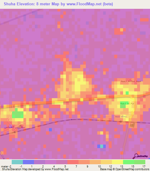 Shuha,Egypt Elevation Map