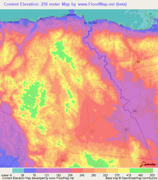 Content,Jamaica Elevation Map