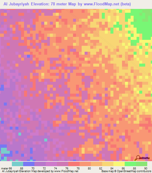 Al Jubayriyah,Yemen Elevation Map