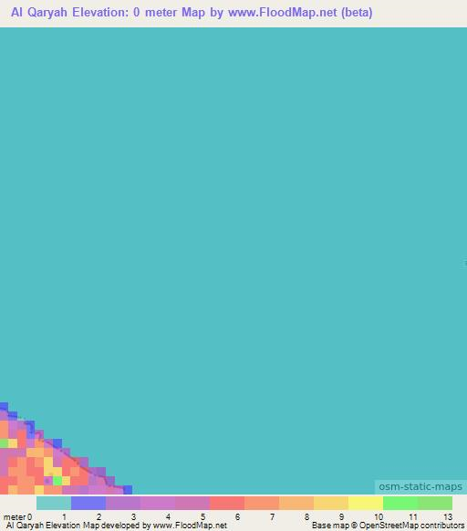 Al Qaryah,Yemen Elevation Map
