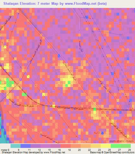 Shalaqan,Egypt Elevation Map
