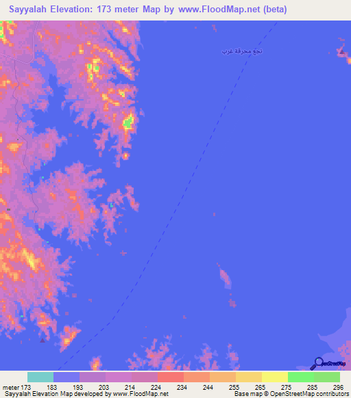 Sayyalah,Egypt Elevation Map