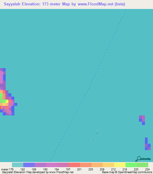 Sayyalah,Egypt Elevation Map