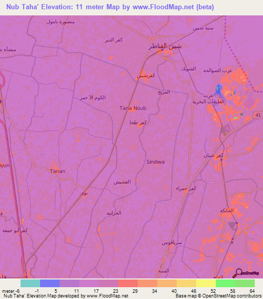 Nub Taha',Egypt Elevation Map