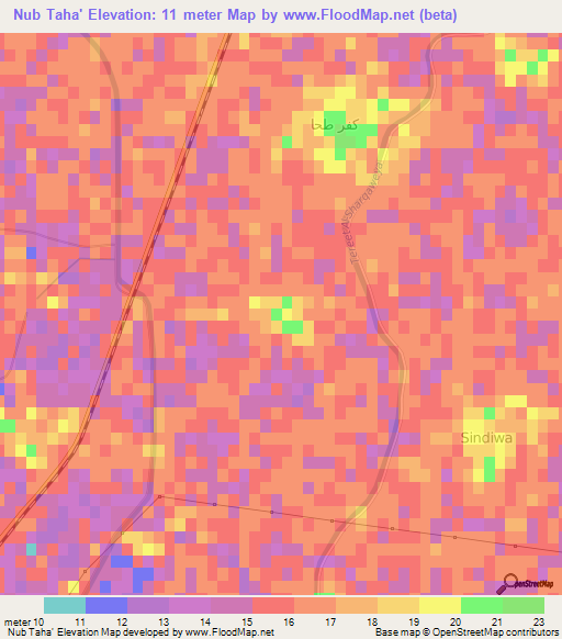 Nub Taha',Egypt Elevation Map