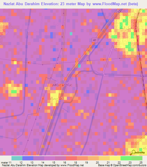 Nazlat Abu Darahim,Egypt Elevation Map