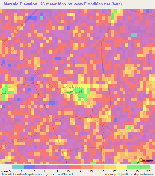 Marsafa,Egypt Elevation Map
