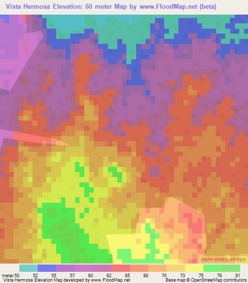 Vista Hermosa,Cuba Elevation Map