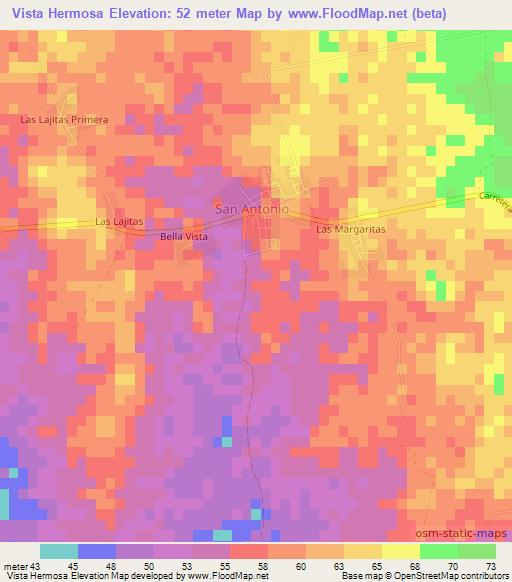 Vista Hermosa,Cuba Elevation Map
