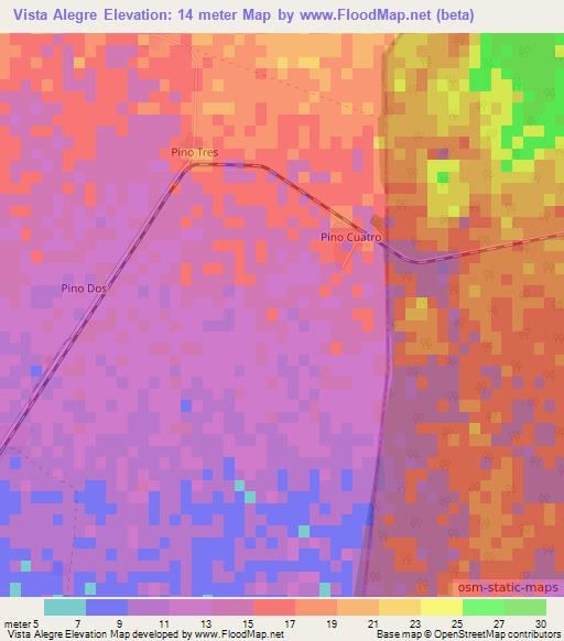 Vista Alegre,Cuba Elevation Map