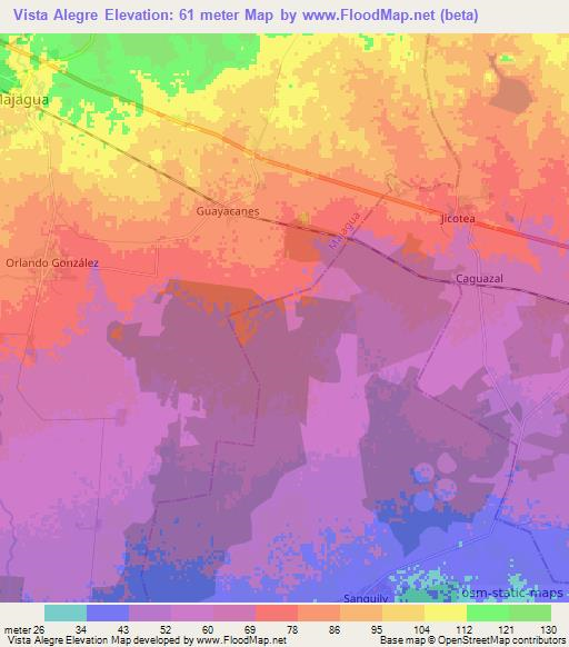 Vista Alegre,Cuba Elevation Map