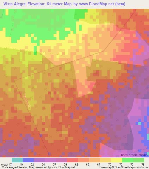 Vista Alegre,Cuba Elevation Map