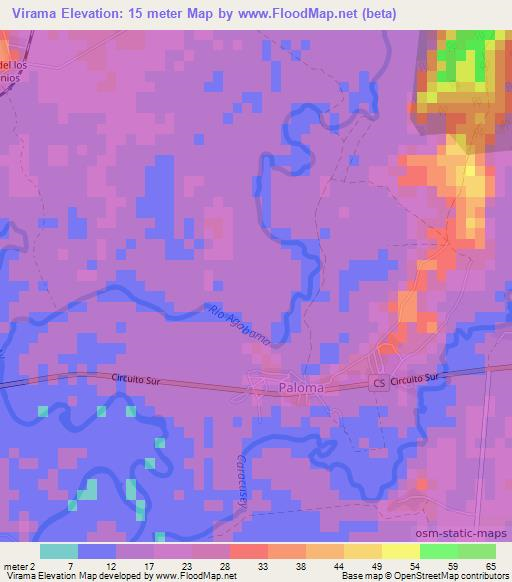 Virama,Cuba Elevation Map