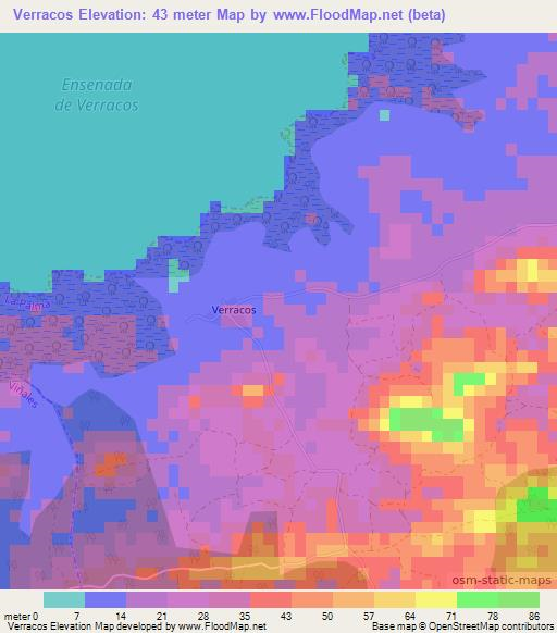 Verracos,Cuba Elevation Map