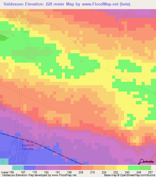 Valdesuso,Cuba Elevation Map