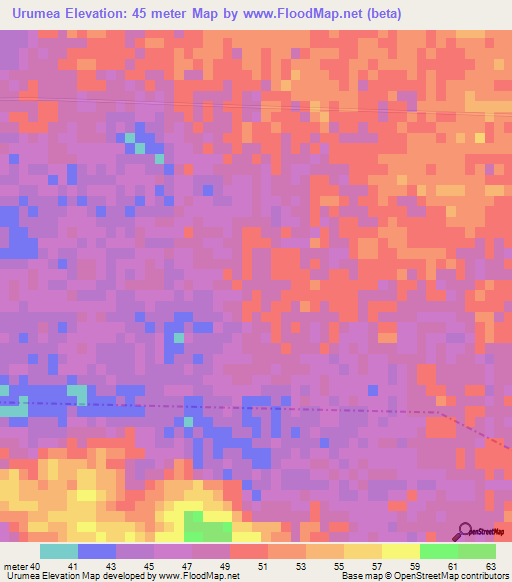 Urumea,Cuba Elevation Map