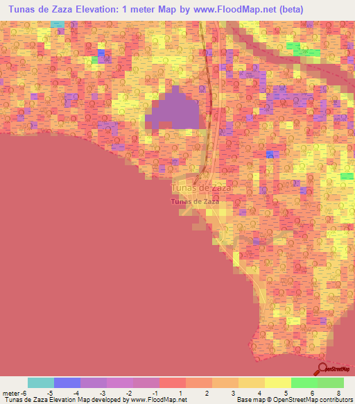 Tunas de Zaza,Cuba Elevation Map