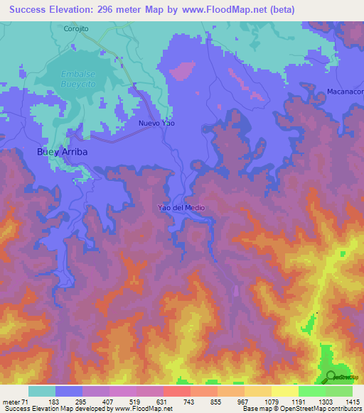 Success,Cuba Elevation Map