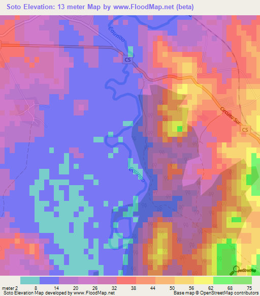 Soto,Cuba Elevation Map