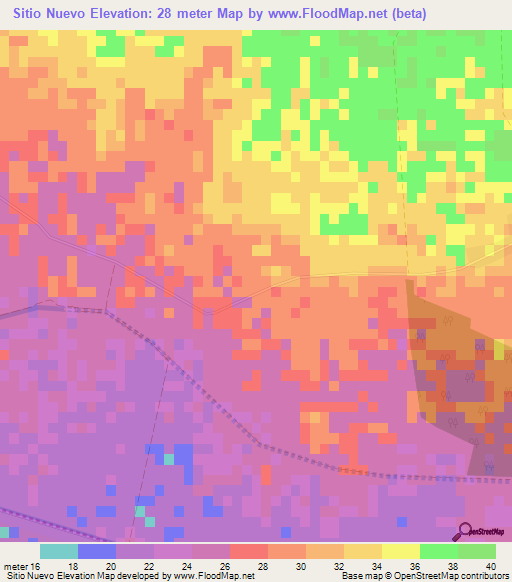 Sitio Nuevo,Cuba Elevation Map