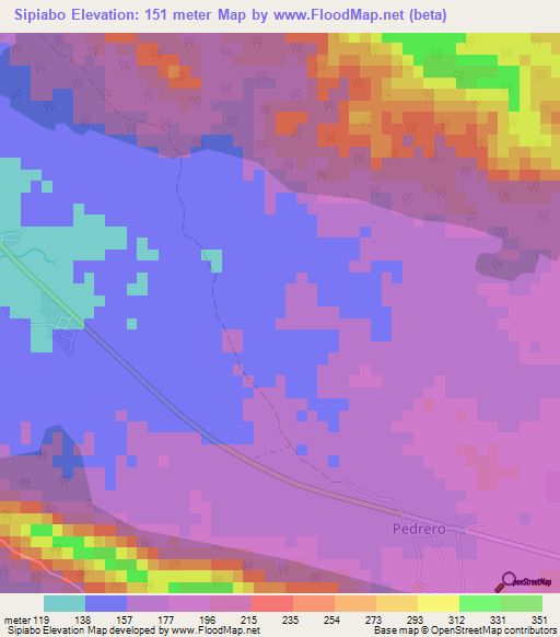 Sipiabo,Cuba Elevation Map