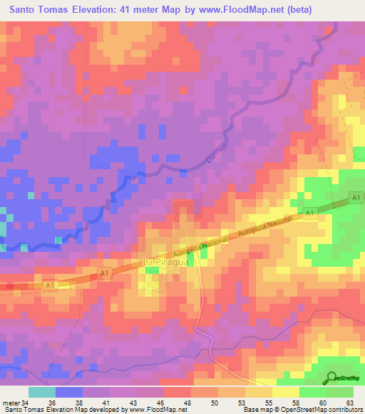 Santo Tomas,Cuba Elevation Map