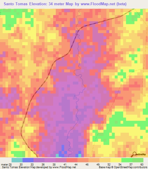 Santo Tomas,Cuba Elevation Map