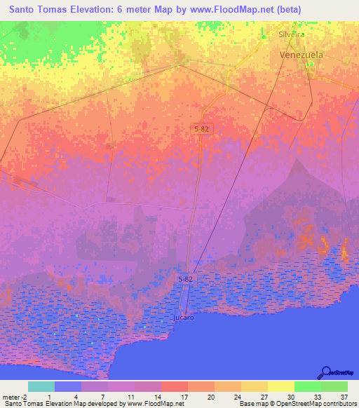Santo Tomas,Cuba Elevation Map