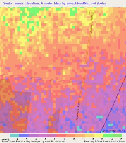 Santo Tomas,Cuba Elevation Map