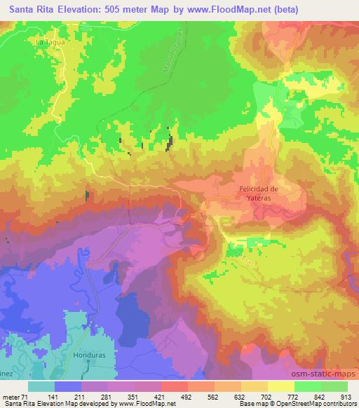 Santa Rita,Cuba Elevation Map