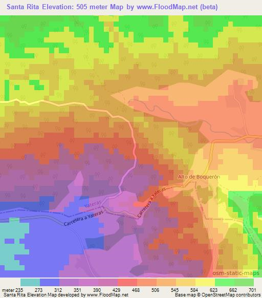 Santa Rita,Cuba Elevation Map
